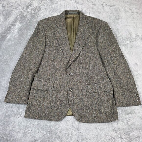 Magee Donegal Tweed Sport Coat Mens 42 Green Speckled Wool Handwoven Blazer - Picture 2 of 11